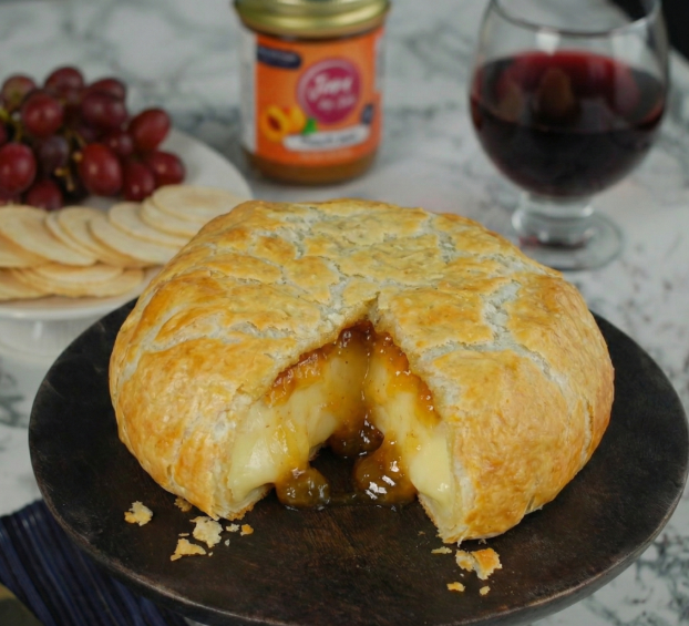 Peach Jam Baked Brie